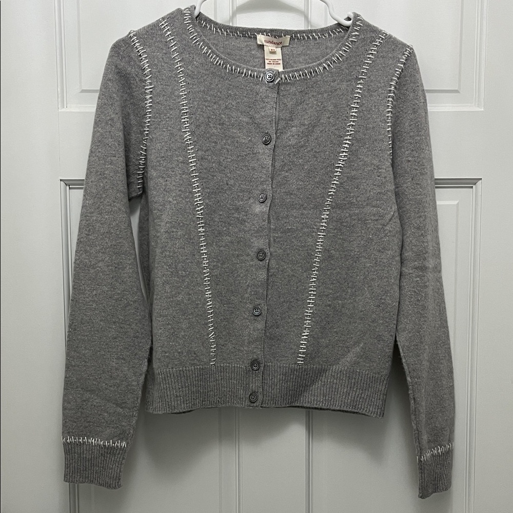 Sundance 100% Merino Wool Mother of Pearl Button Down Cardigan Sweater - Size XS